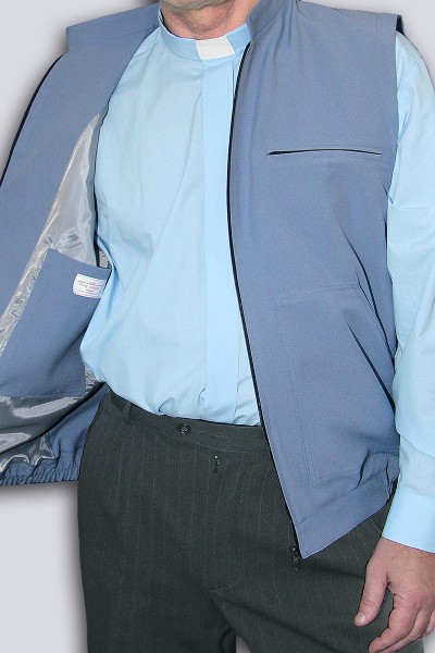 Colete cinza BZ2 - gabardine (sem forro)